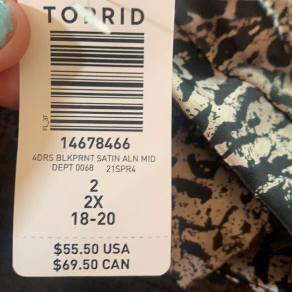 Torrid Woodland Print Satin A-Line Midi Skirt - Picture 5 of 5